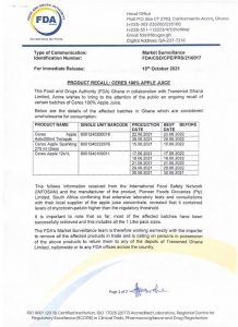 Gauge Ghana - FDA Press Statement ceres 1